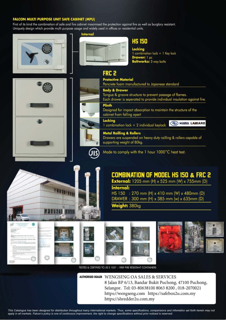 Multi Protection Unit Falcon Multi Purpose Unit Safe (MPU) Cabinet (Discontinued model ...