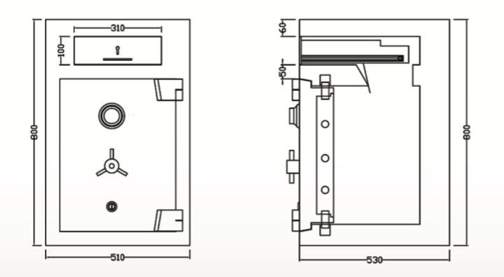 Falcon ES250T official technical drawing