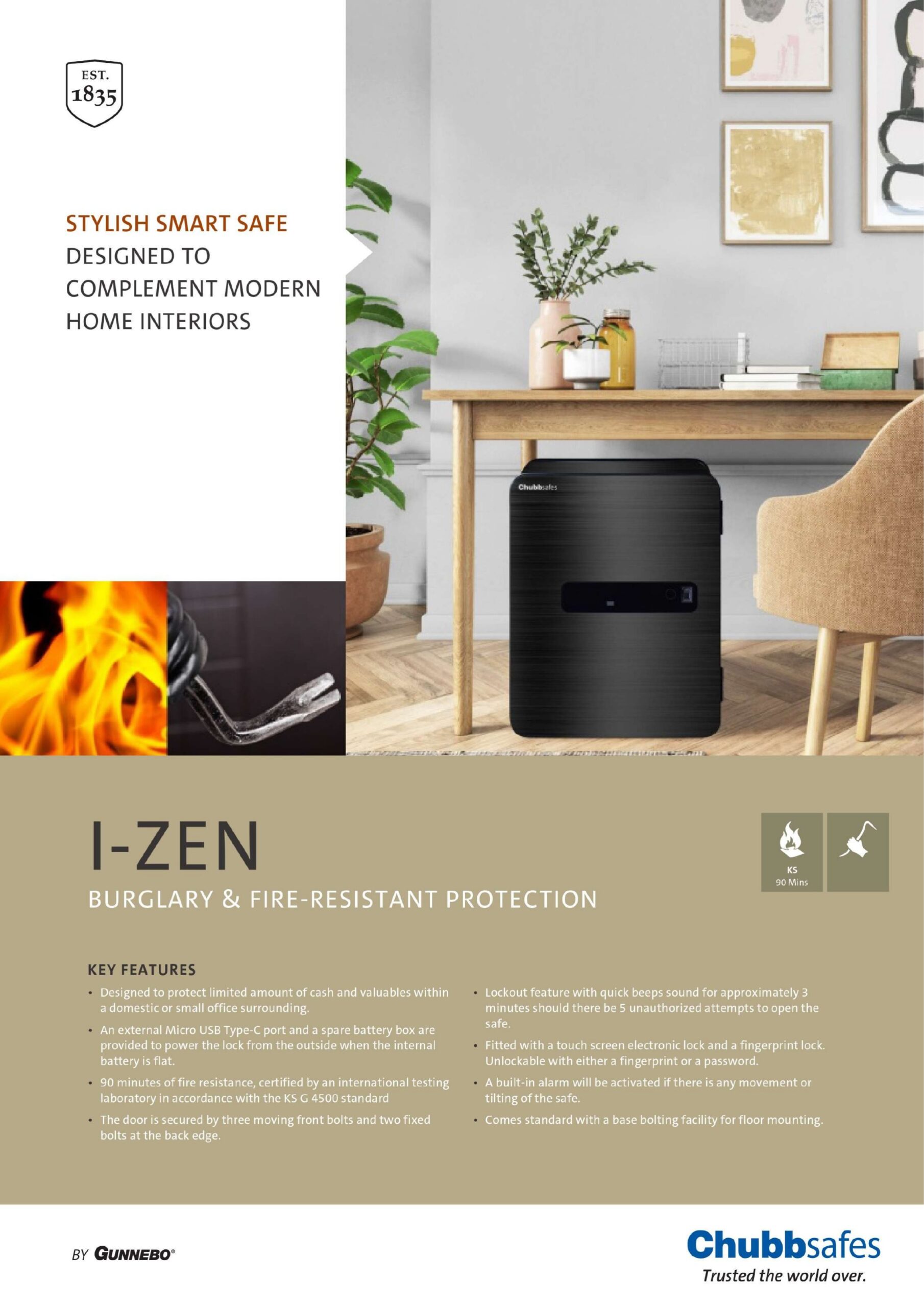 Chubbsafes i-Zen official product catalogue page 1