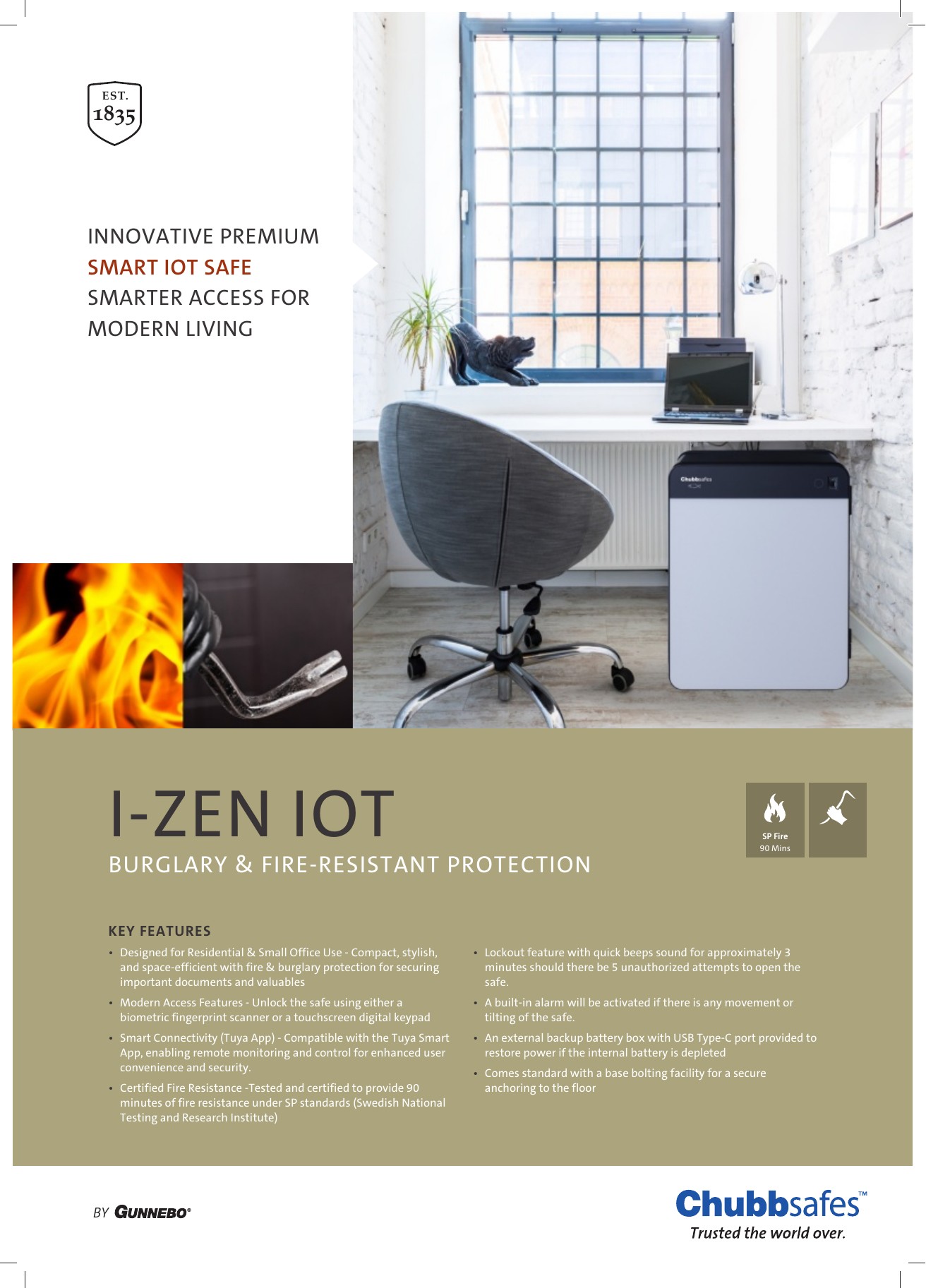 Chubbsafes i-Zen IoT 50 official catalogue page 1
