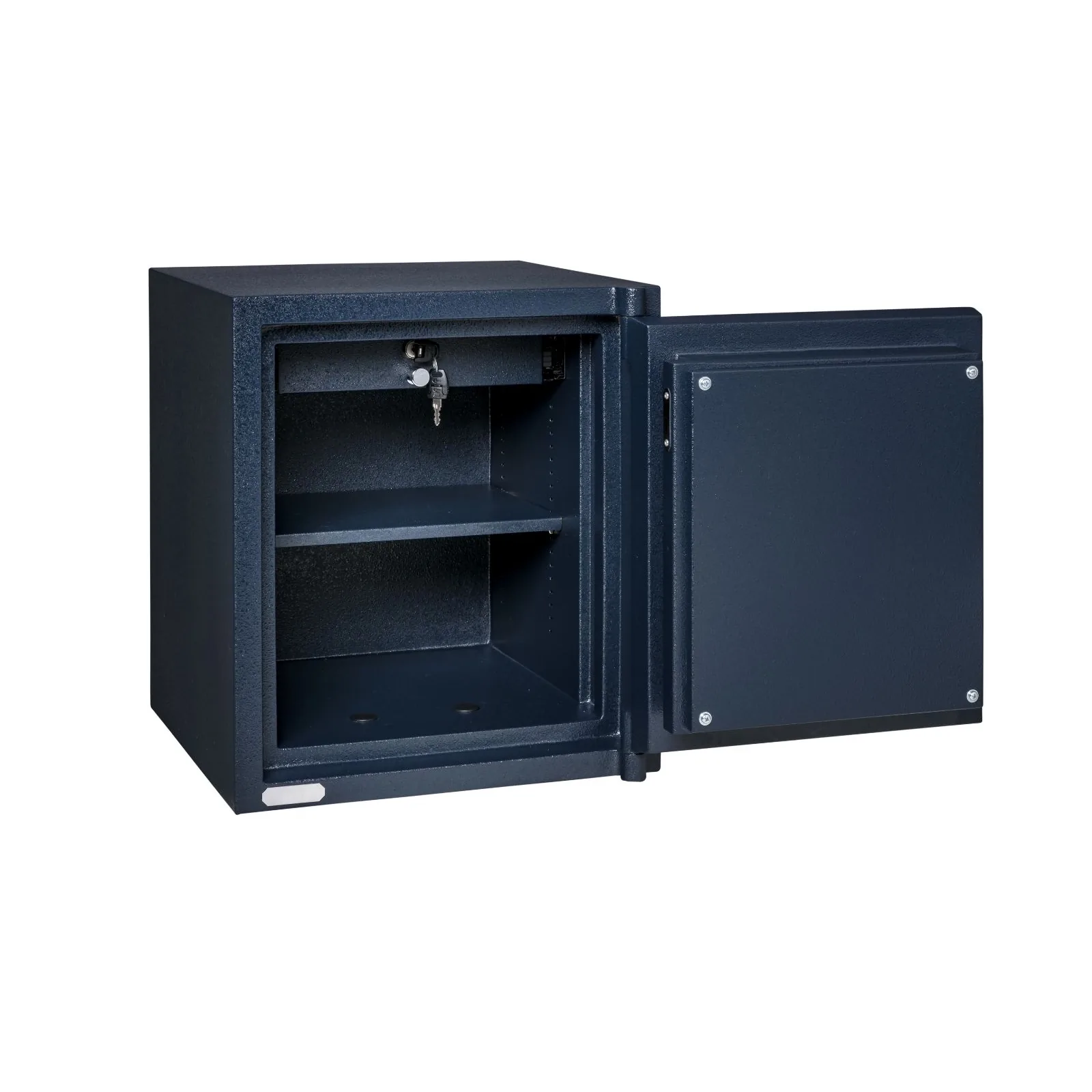Chubbsafes Mini Guard Size 1 safe, door open showing empty interior shelves