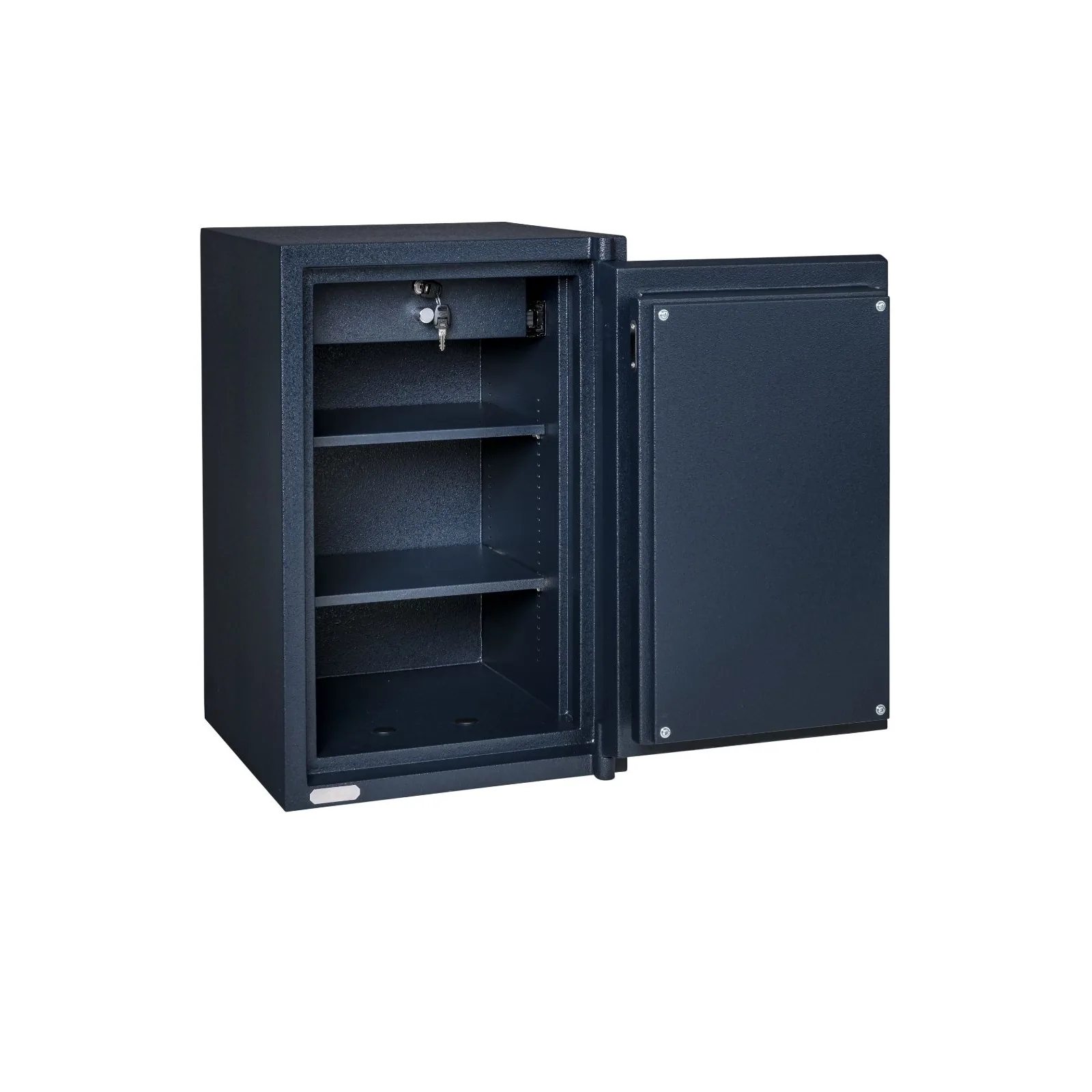 Chubbsafes Mini Guard Size 2 safe, door open showing empty interior shelves