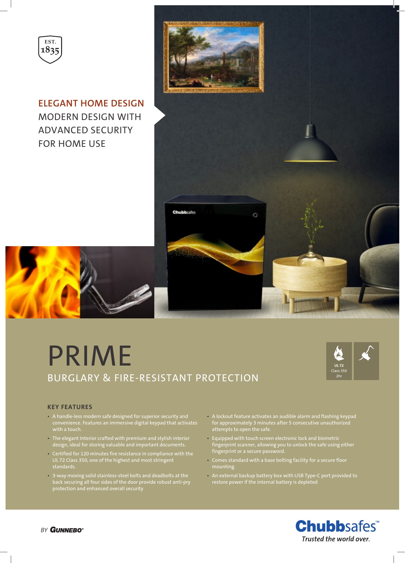 Chubbsafes Prime official product catalogue cover